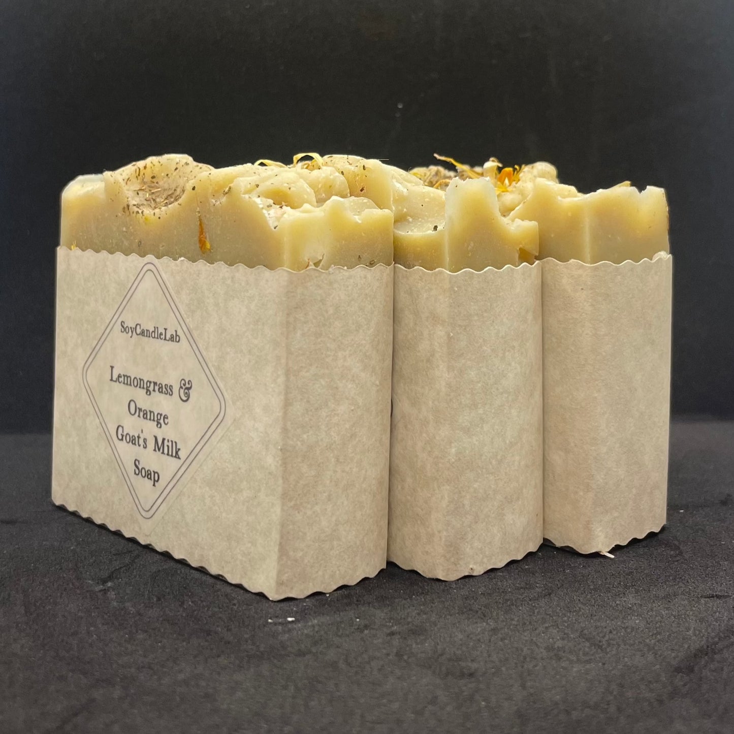 3 Pack Goats Milk Soap With Lemongrass & Orange